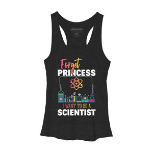 Women's Design By Humans Forget Princess I Want To Be A Scientist By BaoMinh Racerback Tank Top - 1 of 3