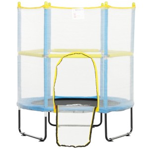 4.6FT Trampoline for Kids with Safety Enclosure Net, for 3-6 Years Old, Gifts for Boys & Girls - 1 of 4