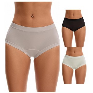 INSPIRE CHIC Women's High Rise Modal Full Coverage Soft Briefs Underwear 3 Packs - 1 of 4