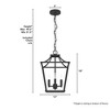 Hunter Fans 12" Laurel Ridge Ceiling Light Natural Iron Finish - Elegant 4-Light Pendant for Timeless Traditional Spaces - 4 of 4