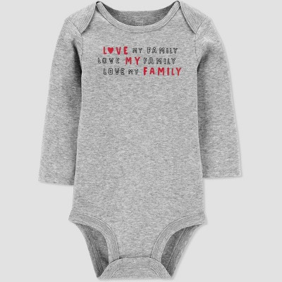 Baby 'Love My Family' Bodysuit - Just One You® made by carter's Gray Newborn