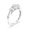 GILDED 1/4 CTTW Lab Grown Diamond 3-Stone Anniversary Band Ring in Sterling Silver, Size 7 - 2 of 4