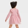 Toddler Girls' Long Sleeve Solid Knit Tulle Dress - Cat & Jack™ - image 2 of 3