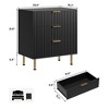 Fluted 3 Drawer Storage Dresser, Tall Modern Chest with Ample Deep Drawers and Wide Top - 2 of 4