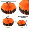 Briarwood Lane Fall Multipack S-M-L Orange and Black Pumpkin Honeycomb Paper Decor (3-pack) 9.5x9.5 Bundle Party Centerpiece Decoration - 2 of 4