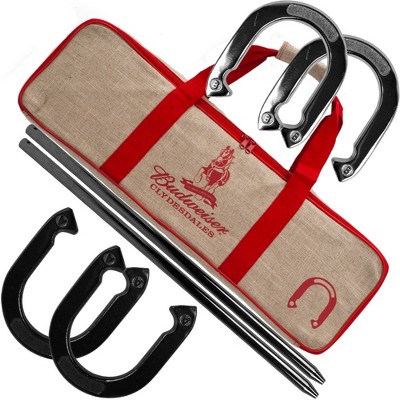 Budweiser Horseshoe Set with Carry Case