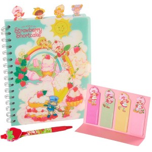 Strawberry Shortcake Tab Journal Spiral Notebook, Ballpoint Pen, Sticky Tabs, 96 Lined Pages, Pink - 1 of 4