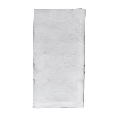 Saro Lifestyle Sheer Elegance Burnout Voile Vine Design Napkin (Set of 4), White, 20"x20"