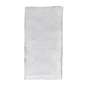 Saro Lifestyle Sheer Elegance Burnout Voile Vine Design Napkin (Set of 4), White, 20"x20" - 1 of 3