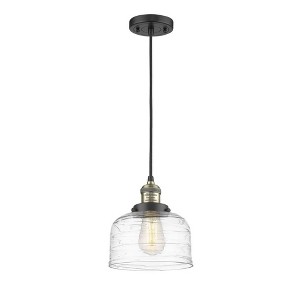 Bell - 1 Light Cord Hung Mini Pendant In Industrial Style-10 Inches Tall and 8 Inches Wide - 1 of 1