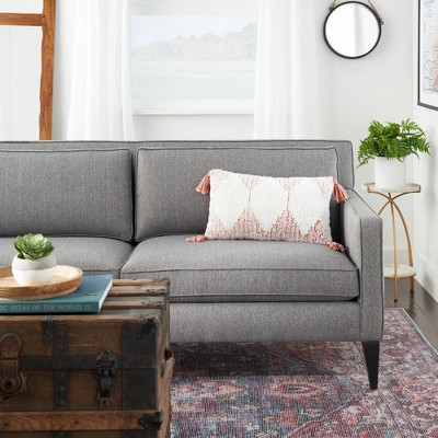 Nicole Curtis Rustic Rust Woven Cotton 12"x20" Lumbar Throw Pillow