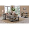 42" Pomona Metal and Reclaimed Wood Coffee Table Slate Gray - Alaterre Furniture - 3 of 4