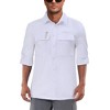 Clearlove Men's UPF 50+ Sun Protection Fishing Shirt Long Sleeve Button Down Travel Work Shirt with Pockets Quick Dry - 2 of 4