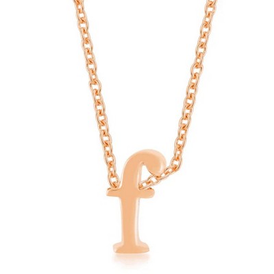 ShineHigh Rose Gold Initial Pendant Necklaces – Personalized Alphabet Letter NecklaceS in Polished Finish with Adjustable Link Chain