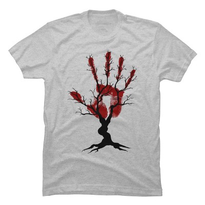 Men's Design By Humans Halloween Tree By aisenArt T-Shirt