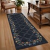 Washable Rug Modern Floral Rug Non Slip Low Pile Rug Stain Resistant Area Rug Non Shedding Indoor Floor Cover for Bedroom Living Room - 2 of 4