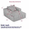 CENGHU Corduroy Upholstered Sofa Couch, Bean Bag Chair, Sponge Sectional Sofa Lounge Chair with Ottoman, Single Sofa Sleeper Chair - 4 of 4