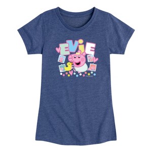 Girls' - Peppa Pig - Evie Photos Short Sleeve Graphic T-Shirt - 1 of 2