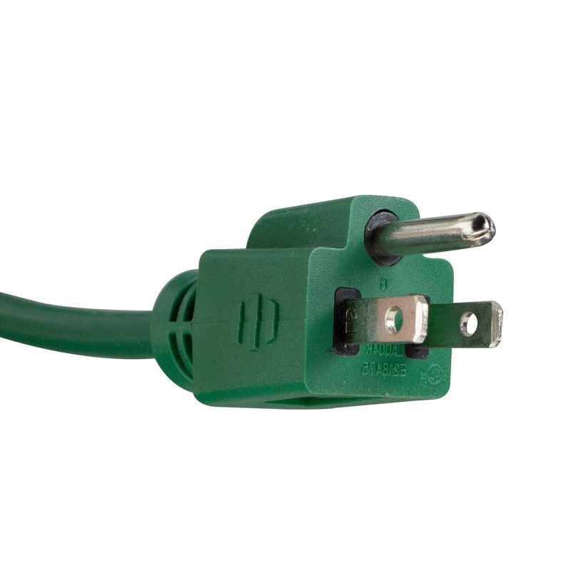Northlight 40' Green 3-Prong Outdoor Extension Power Cord, 3 of 4