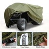 Unique Bargains Outdoor 190T-PU Waterproof Double Stitched Seams ATV Cover Green - 4 of 4