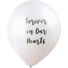 Juvale 30-Pack 12" Memorial Funerals Balloons Party Decorations, Forever in Our Hearts for Memorials - 4 of 4