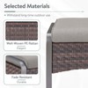 Buenhomino Patio Ottomans Set of 2, Outdoor Wicker Footrest with Thickened Cushions, Multipurpose Metal Patio Furniture for Backyard and Deck - 3 of 4
