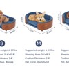 TIRAMISUBEST Scandinavian Elevated Dog Bed Pet Sofa Solid Wood Legs Walnut Bent Back Velvet Cushion Large Size Off Ground Washable - 4 of 4