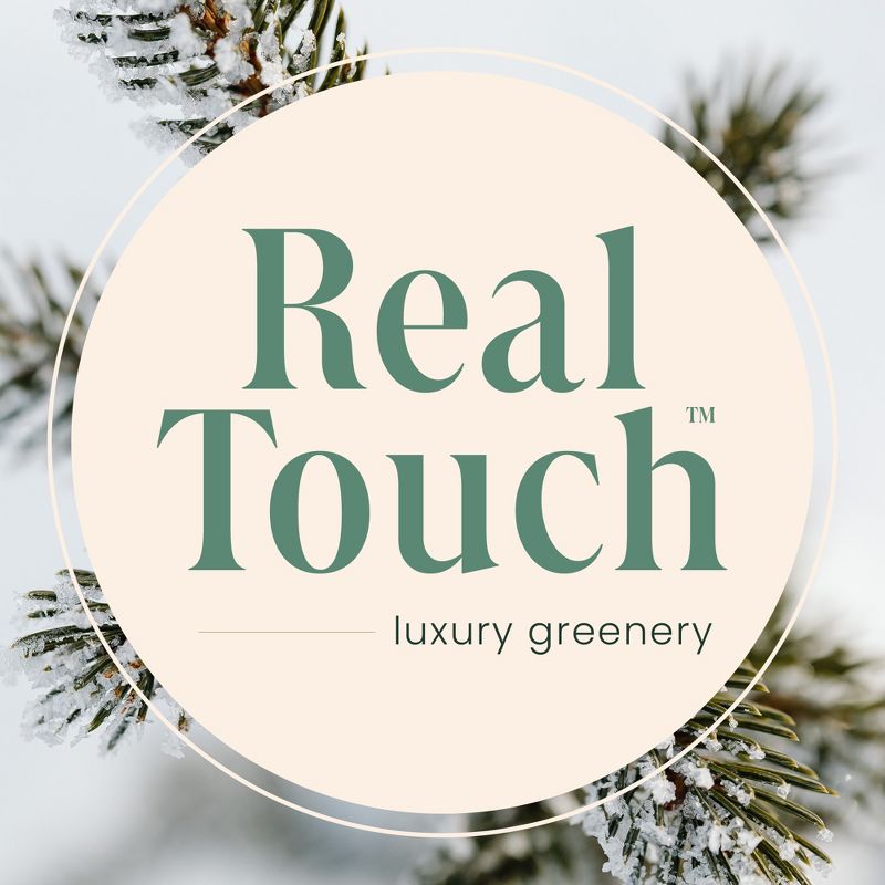 Northlight Real Touch™️ Medium Flocked Rosemary Emerald Angel Pine Artificial Christmas Tree - 7.5' - Unlit, 6 of 8