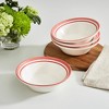 Portmeirion Potter’s Stripe 16-Piece Dinnerware Set - Red Earthenware Plates, Bowls & Mugs, Minimal Serveware, Holiday Entertaining (Service for 4) - 4 of 4