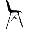 HomeRoots 18" Black Faux Leather Side Chair - 4 of 4