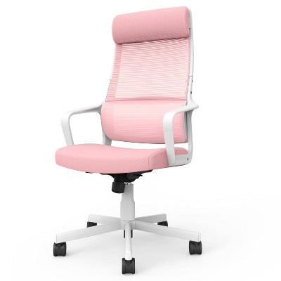 Pink white office chair new arrivals