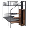NicBex Twin Over Twin Bunk Bed with Guardrail,Twin Loft Bed with Lateral Storage Ladder and Wardrobe,Modern Bunk Beds,Bunk Beds for Bedroom - 4 of 4