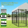 XBRIGH Large, medium and small black square dog crate for outdoor and lawn use with UV cover for outdoor backyard farms - 2 of 4