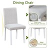 MAYEERTY 7-piece Dining Set - Rectangular Wood Table & 6 Upholstered Chairs for Family Gatherings - 4 of 4