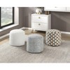 Sapphtopaz Modern Ottoman Square Pouf, Plush Upholstered Footstool with Fabric Floor Pouf, Bean Bag Chair for Bedroom, Living Room - 2 of 4
