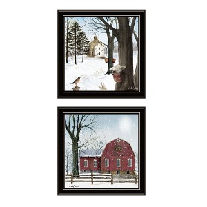 2Piece Vignette A Little Snow, Waiting for Spring Black Framed Wall Art for Living Room,Wall Art Print for Home Decor by Billy Jacobs - 1 of 1