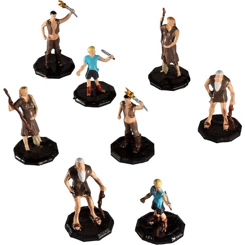 Monster Townsfolk Mini Fantasy Figures - 8pc Hand-Painted Peasant Non Player Character NPC Miniatures - 1" Hex-Sized Compatible w RPG Tabletop Games - image 1 of 3