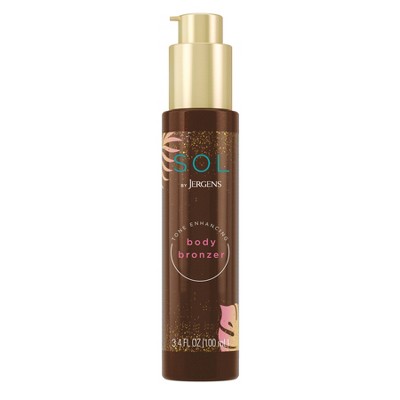 SOL by Jergens Tone Enhancing Body Bronzer, For All Unique Skin Tones, Sunless Tanning Self Bronzer - 3.4 fl oz