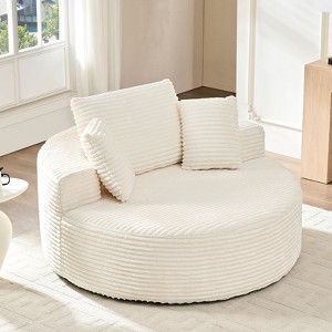 Mjkone Corduroy Lazy Sofa Bean Bag Chair,Sponge Chaise Lounge Chair Indoor,Modern Sleeper Chair for Living Room Bedroom Office - 1 of 4