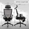 Dsvimoy Task and Office Chair High Back Leather Chair with Foot Rest and Waist Support for Office Use, Green, 24.8"*15.35"*21.35" - 3 of 4