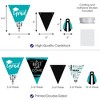 Big Dot of Happiness 30 Piece Teal Graduation Party Pennant Triangle Banner - 3 of 4