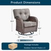 Gymojoy 2 Pieces Outdoor Wicker Swivel Chairs with Cushion - 2 of 4