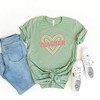 Simply Sage Market Women's Colorful Heart Teacher Short Sleeve Graphic Tee - 2XL - Sage - 2 of 2