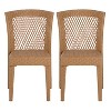 Christopher Knight Home Hava Outdoor Rattan and Iron Stacking Dining Chair (Set of 2) - 2 of 4