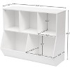 Kids Bookshelf, Bookcase Footboard, Toy Storage Cubby, Children's Toy Shelf, 35.4" L Storage Cabinet - 3 of 4