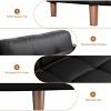 3-Seater Sofa Couch, 83" Wide Faux Leather Sofa Couch with Spring Cushion, Modern Sofa with Deep Seats - 3 of 4