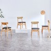 NicBex Modern Country Dining Chairs Set of 2/4 with Small Rattan Backrest,Rustic Solid Wood Kitchen Chairs,Living Room Side Chairs - 4 of 4