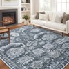 Washable Area Rug, Ultra-Thin Soft Vintage Indoor Rug for Bedroom Living Room or Dining Room, Non-Slip Throw Rug Foldable Carpet for Entry Office - 2 of 4