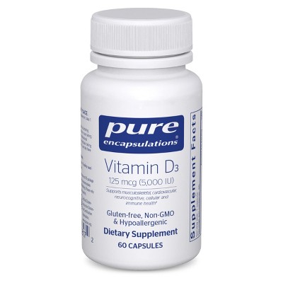 Pure Encapsulations Vitamin D3 125 mcg (5,000 IU) - Supports Bone, Joint, Breast, Heart, Colon, and Immune Health* - With Vitamin D