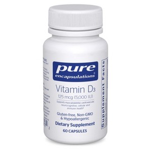 Pure Encapsulations Vitamin D3 125 mcg (5,000 IU) - Supports Bone, Joint, Breast, Heart, Colon, and Immune Health* - With Vitamin D - 1 of 4